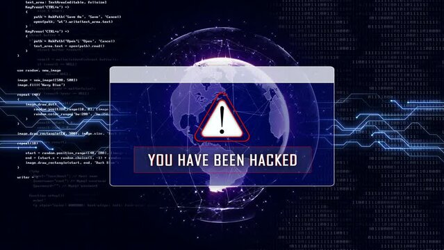 YOU HAVE BEEN HACKED and Earth Connections Network, Animation, Background, Loop, 4k
