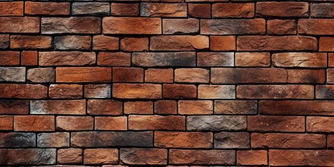 An illustrated depiction of brown brick walls, adding a rustic and textured element to the visual representation. Generative Ai