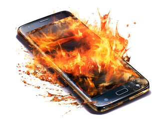 Smartphone Fire Accident, Dangerous Electronic Devices, Safety Hazards, Generative AI