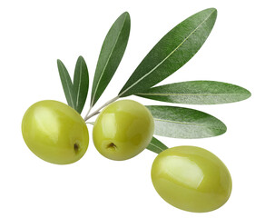 Three delicious olives cut out
