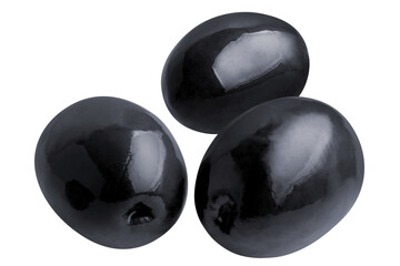 Three delicious olives cut out
