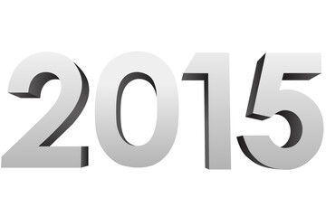 Digital png illustration of white 2015 number on transparent background