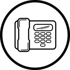 Digital png illustration of circle with telephone icon on transparent background