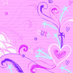 Digital png illustration of cute text with drawings on pink and on transparent background