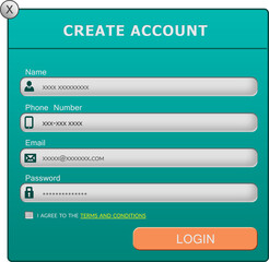 Digital png illustration of create account text on green screen on transparent background