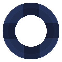 Digital png illustration of dark blue circle with copy space on transparent background