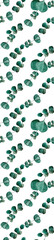 Print isolated eucalyptus leaves on a branch for bookmarks, wedding stationery, cards and ribbons. Watercolor eucalyptus leaves in emerald shades