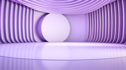 A purple background with display podium and space to promote products and services. Generative AI.