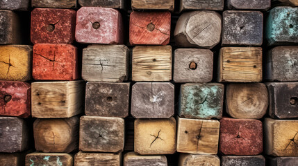 background of wood planks texture. generative ai