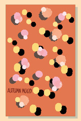 Abstract handrawn seamless pattern with circles. Modern ligth abstract design for paper, cover, fabric, interior decor and other users. Ideal for autumn season.