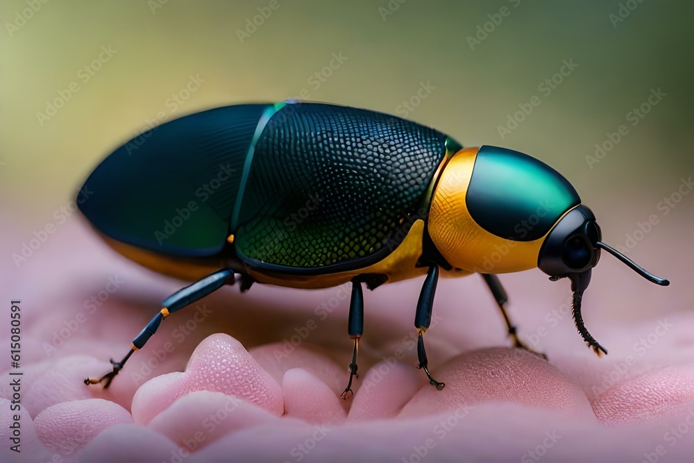 Wall mural bug on a leaf