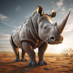 Fototapeta premium rhino in the wild