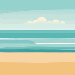 Fototapeta na wymiar A nice simple vector illustration of a beach