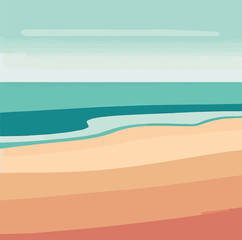 Obraz premium A nice simple vector illustration of a beach