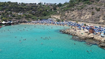Fototapeta na wymiar Konnos Beach in Ayia Napa Cyprus