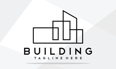 simple building logo vector design template