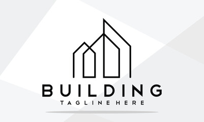 simple building logo vector design template