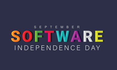 Software independence day. background, banner, card, poster, template. Vector illustration.