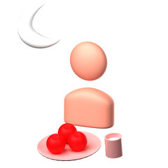 breaking the fast icon isolated on the white background