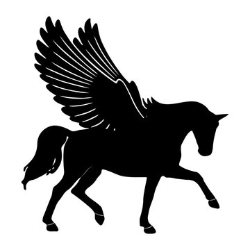 flying horse silhouette