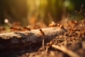 Termite in the meadows. Generative AI