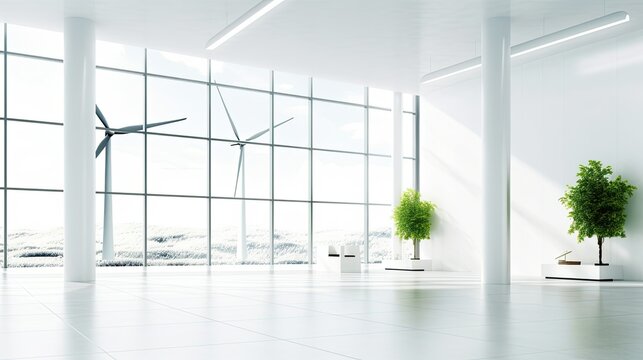 EcoLux Modern White Energy - High Res Photo w/ UHD, Sharp Detail, High Contrast & Wide Angle - Mockup & Copy Space
