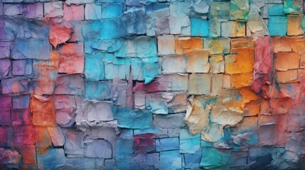 Fototapeta premium colorful block wall