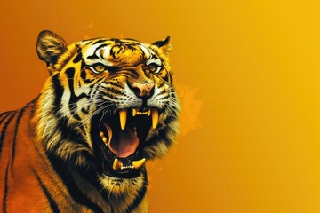 Fototapeta na wymiar Tiger Joy Orange - A Perfect Blend of Tiger, Happiness, and Orange Background