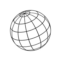globe icon, world icon illustration