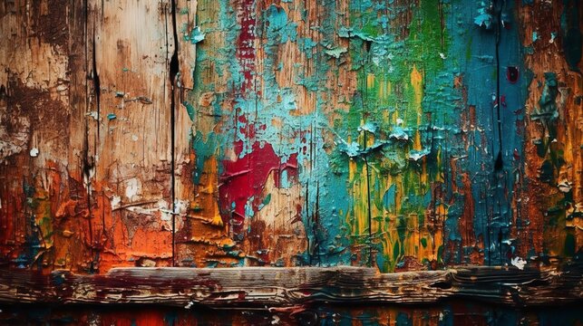 old painted wood HD 8K wallpaper Stock Photographic Image