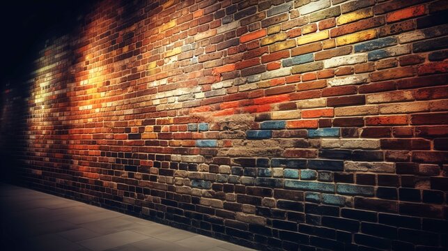 abstract brick background HD 8K wallpaper Stock Photographic Image
