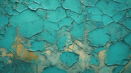 Obraz premium green crack and damaged wall