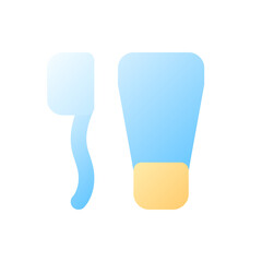 Mouth hygiene pixel perfect flat gradient color ui icon. Dental care. Oral health care. Hotel service. Simple filled pictogram. GUI, UX design for mobile application. Vector isolated RGB illustration