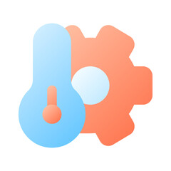 Fix conditioning system pixel perfect flat gradient color ui icon. Hotel room service. Simple filled pictogram. GUI, UX design for mobile application. Vector isolated RGB illustration