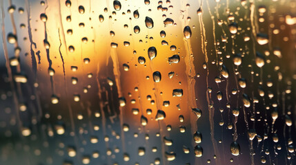 Naklejka na ściany i meble raindrops on the window