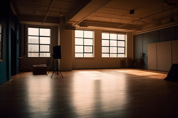 Empty studio space. Generative AI