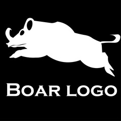 Vector silhouette vintage boar vector illustration design template simple classic wild boar logo concept
