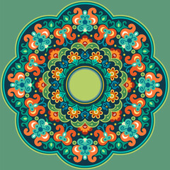 Vector abstract decorative ethnic ornamental illustration