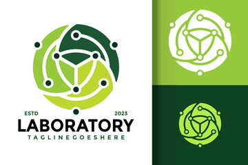 Shiled protection molecule colorful logo vector icon illustration