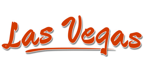 Las Vegas word isolated on white background