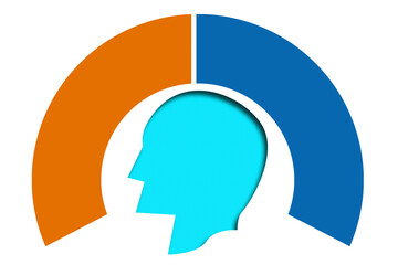 Template 2 positions for text area with human head