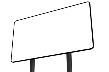 Blank isolated billboard white background