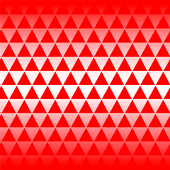 Abstract geometric pattern in the form of white triangles on a red gradient background