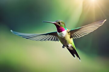 Fototapeta na wymiar Very beautiful bird with an amazing view, created with AI