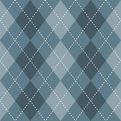 Argyle vector pattern. Argyle pattern. Grey argyle pattern. Seamless geometric pattern for clothing, wrapping paper, backdrop, background, gift card, sweater.