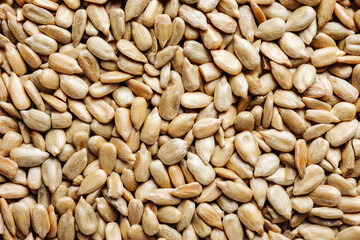 Peeled sunflower seeds.