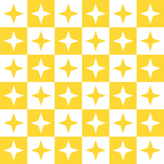 Yellow 4 point star. 4 point star pattern. 4 point star pattern background. 4 point star background. Seamless pattern. for backdrop, decoration, Gift wrapping