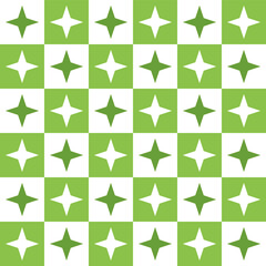 Light green 4 point star. 4 point star pattern. 4 point star pattern background. 4 point star background. Seamless pattern. for backdrop, decoration, Gift wrapping