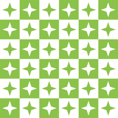 Fototapeta premium Light green 4 point star. 4 point star pattern. 4 point star pattern background. 4 point star background. Seamless pattern. for backdrop, decoration, Gift wrapping