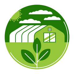 High Tunnel Greenhouse logo for gardening